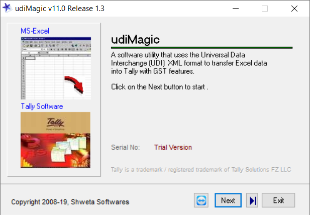 Windows 8 udiMagic Excel to Tally full